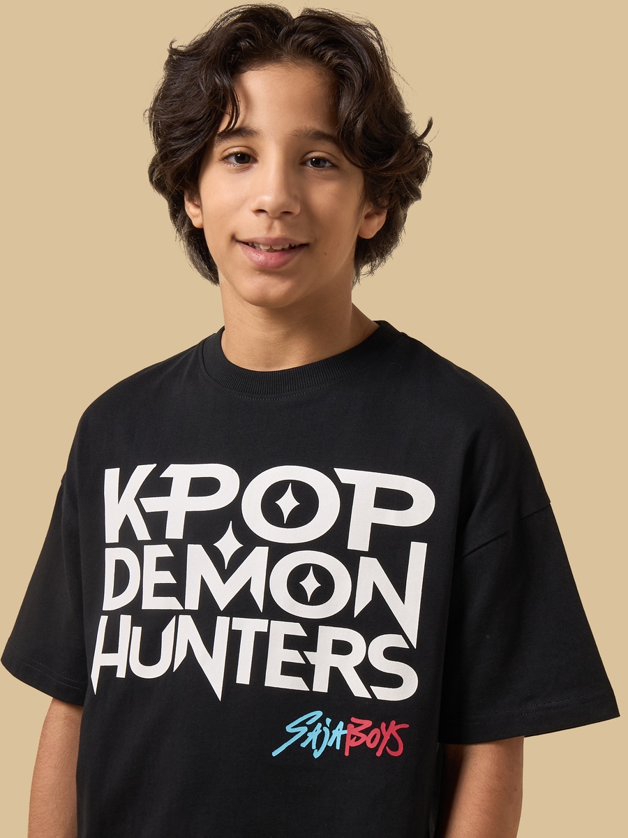 KPop Demon Hunters Print Cotton T-Shirt