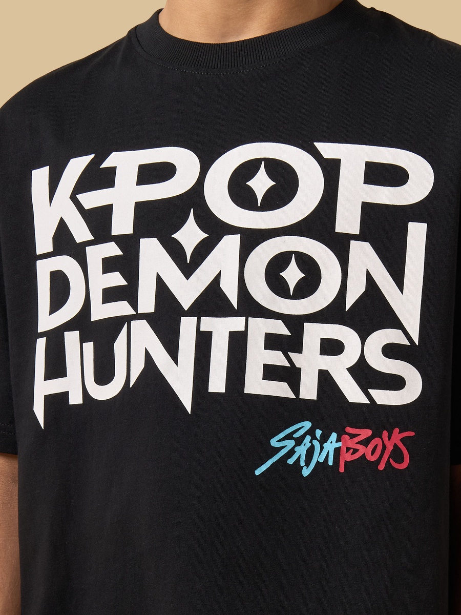 KPop Demon Hunters Print Cotton T-Shirt