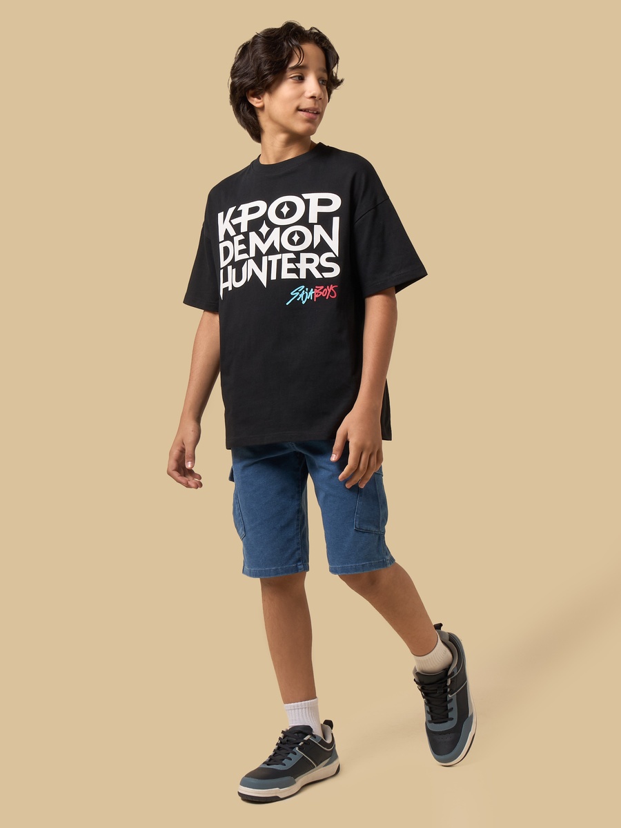 KPop Demon Hunters Print Cotton T-Shirt