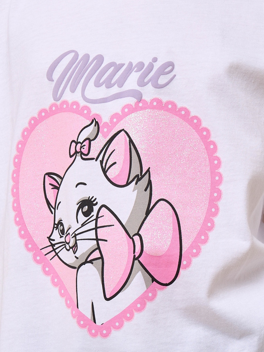Marie Glitter Print Oversized Cotton T-Shirt
