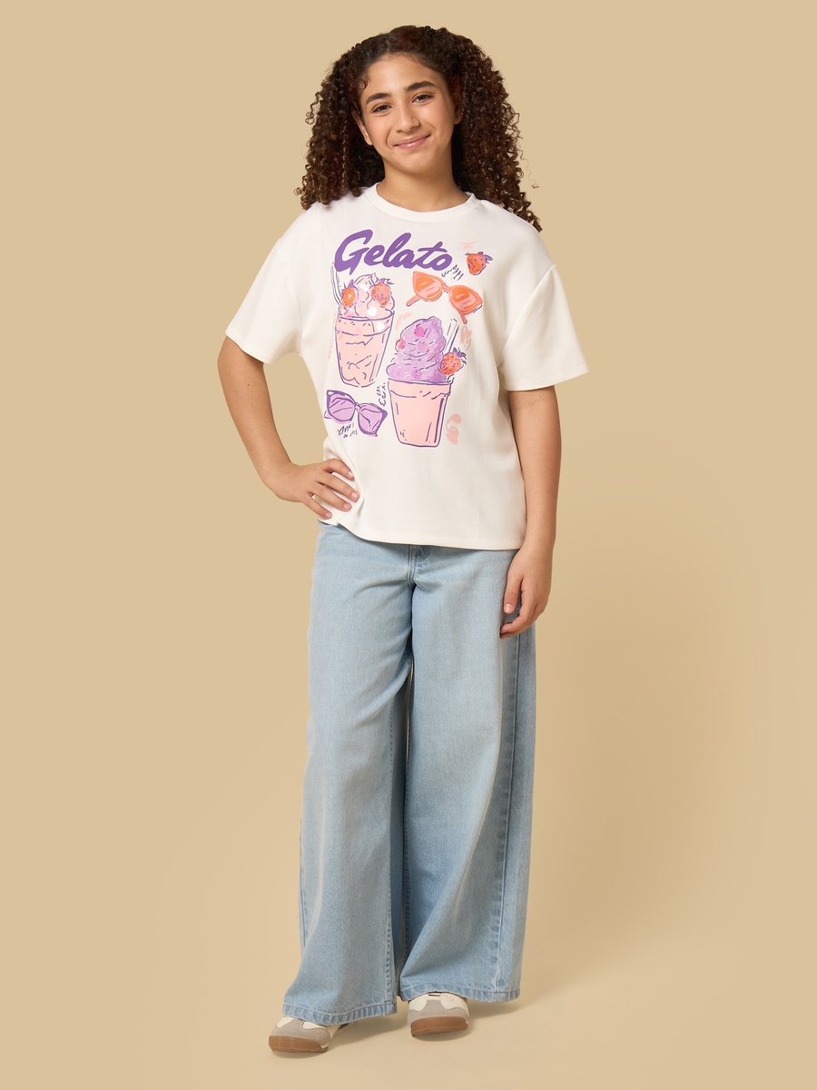 Gelato Print Oversized T-Shirt