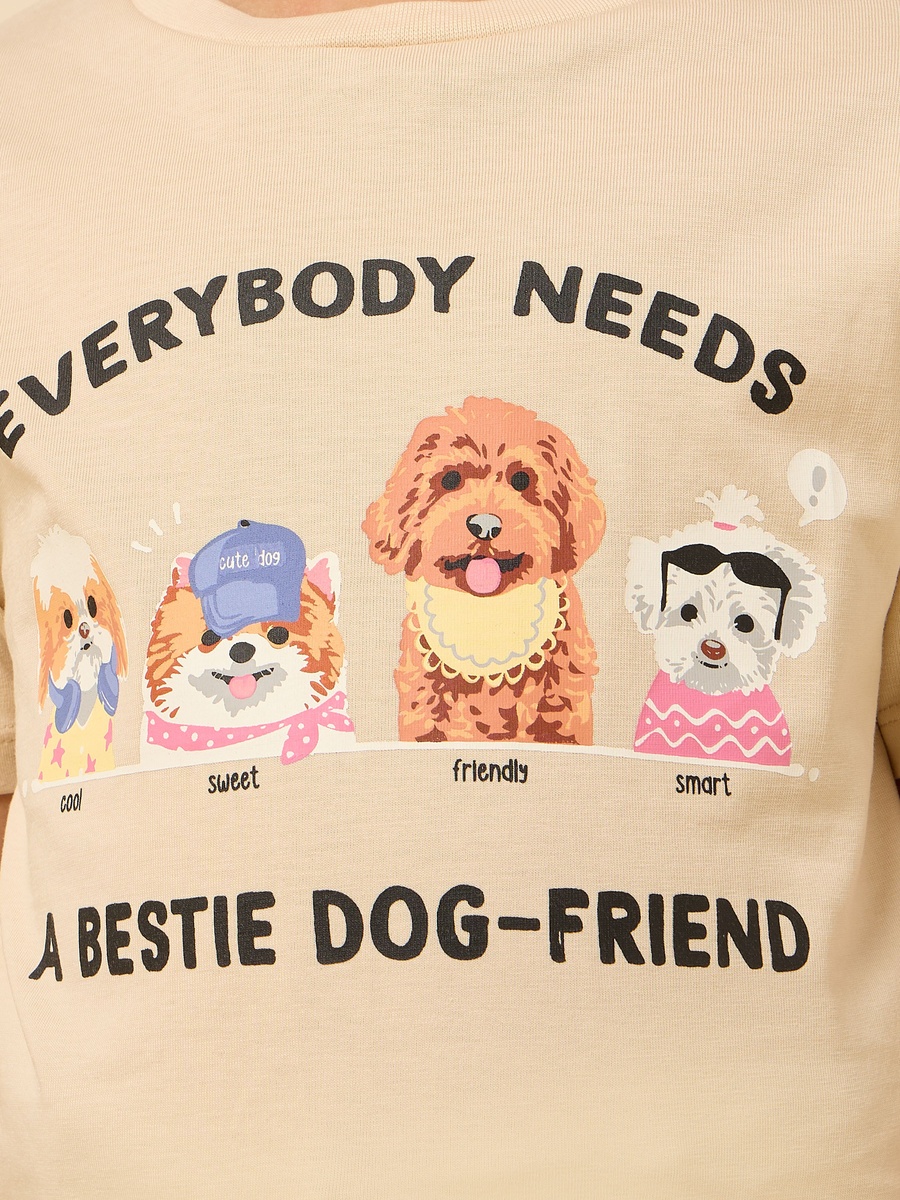 Dog Print Boxy T-Shirt