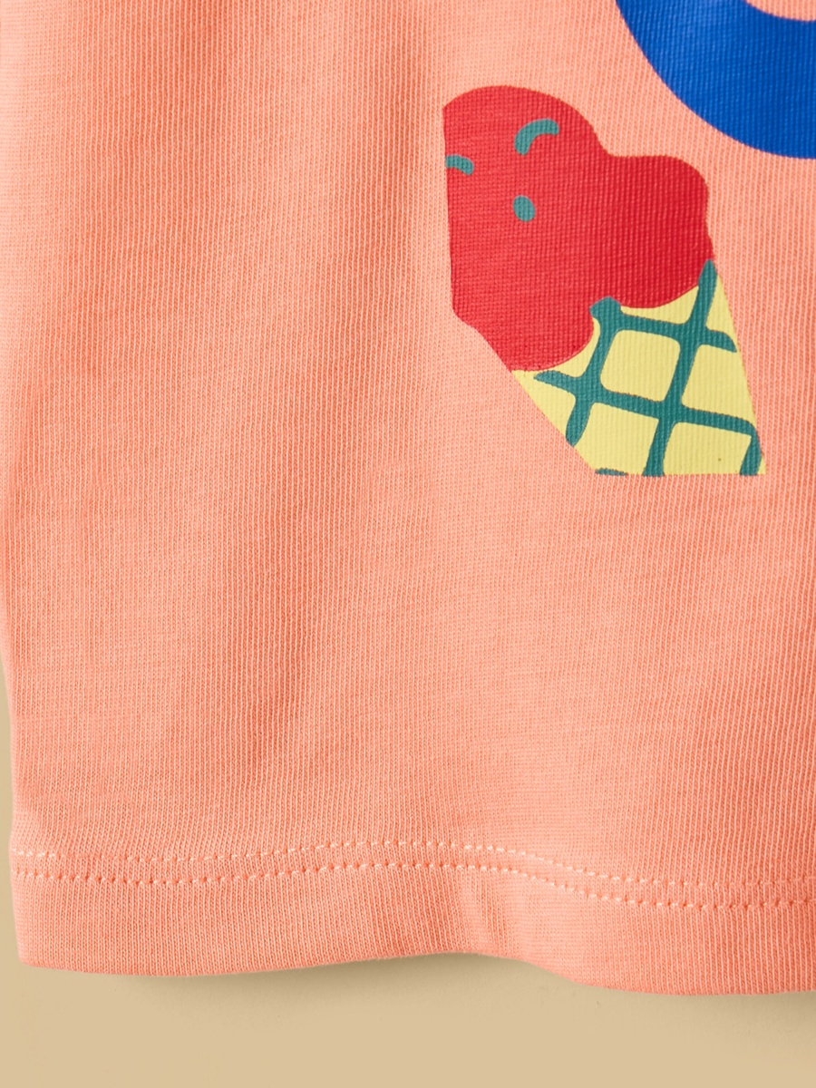 Graphic Print Sleeveless Cotton T-Shirt