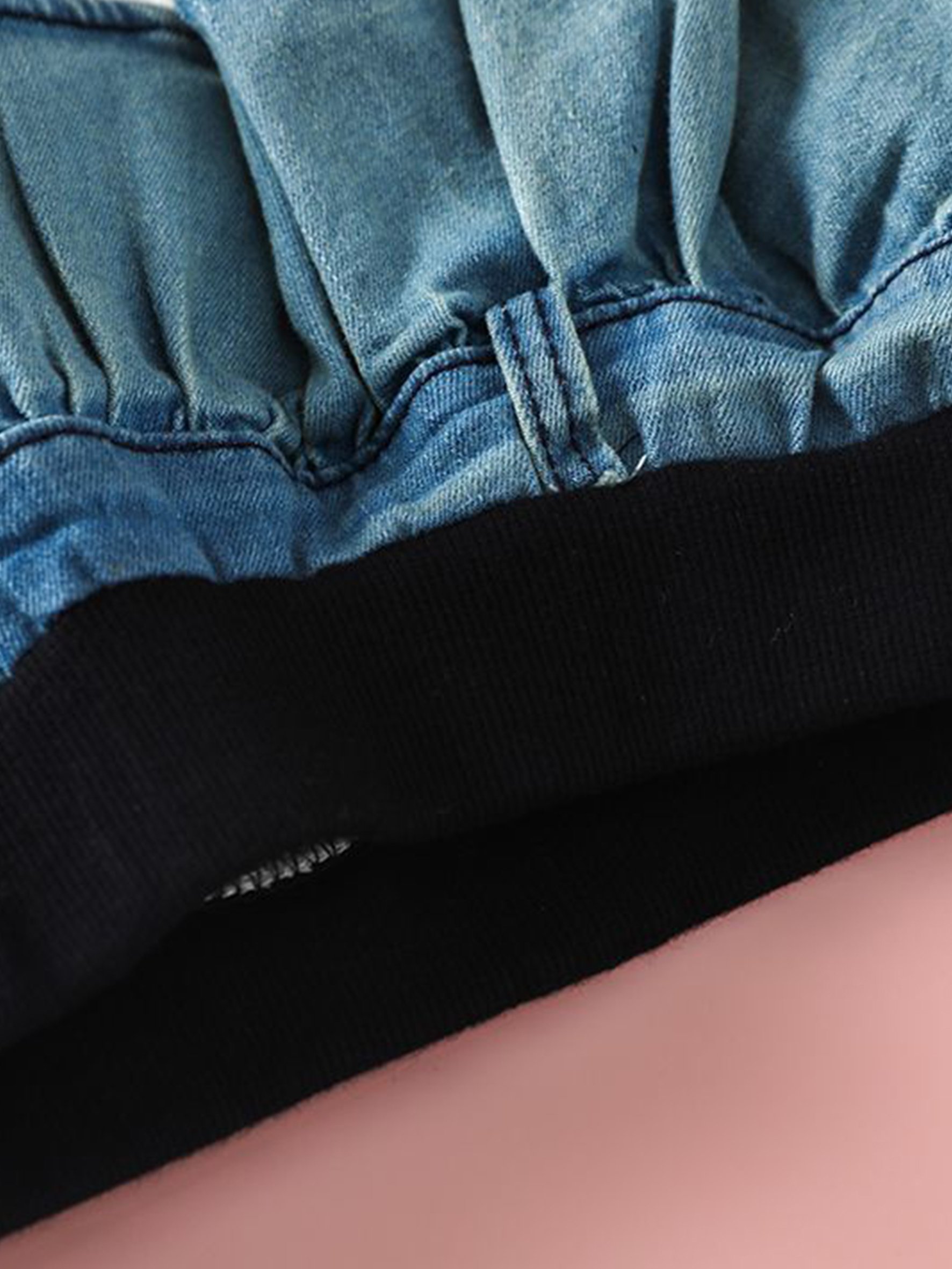 Girls Ruffled Skirted Jeans with Lace Trim