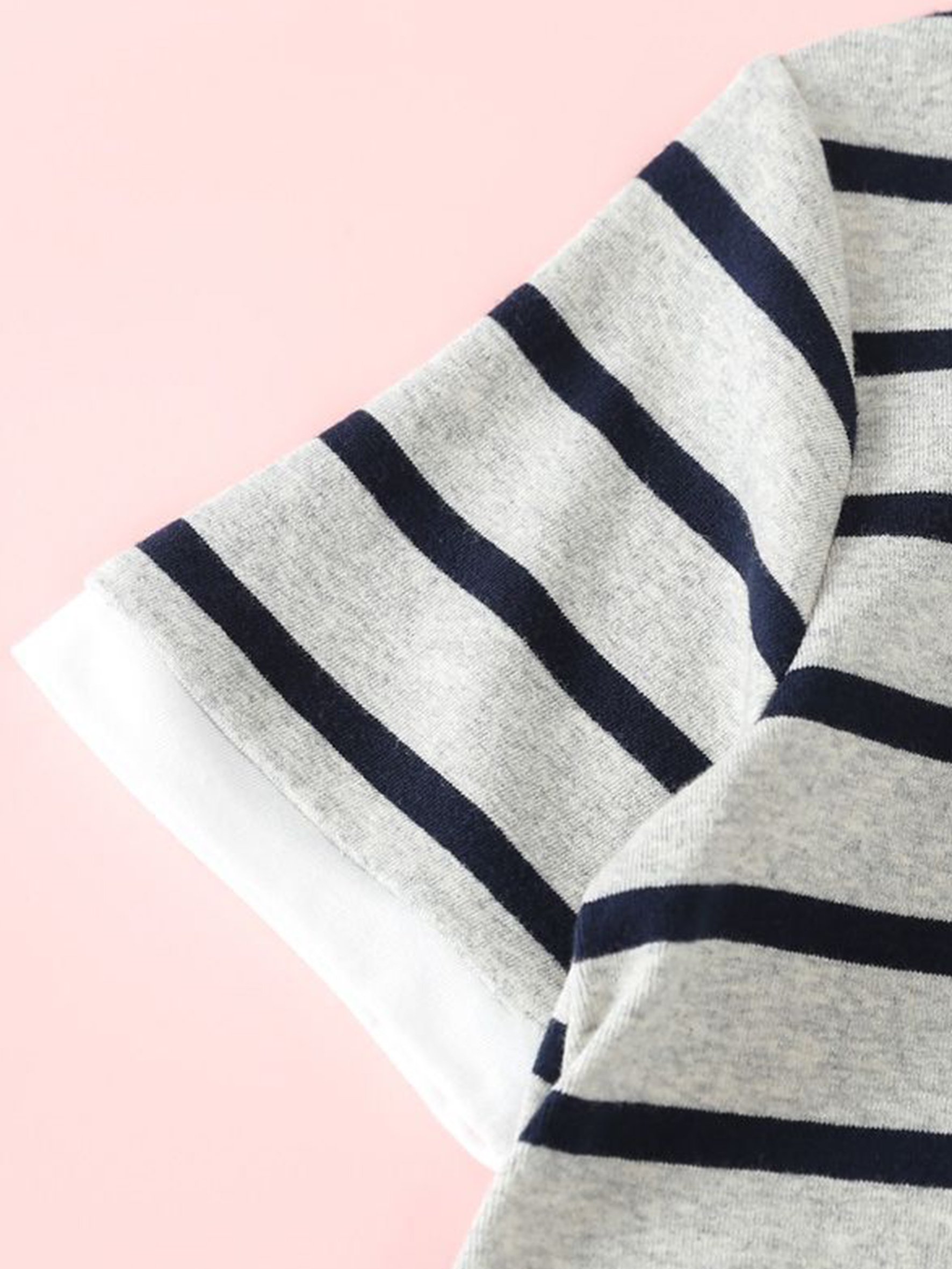Kids Striped Polo A-Line Knee Length Dress