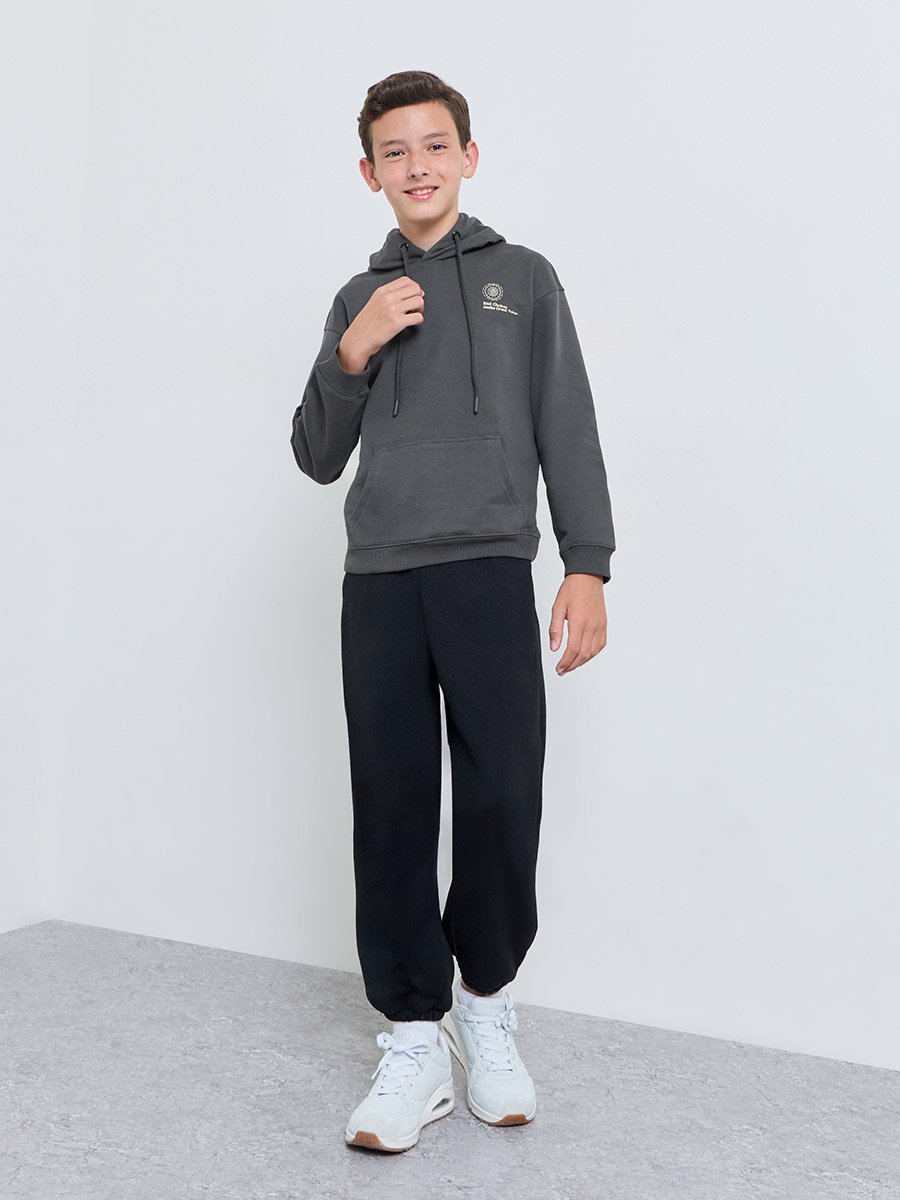 Teen Boys Graphic Print Oversized Hoodie