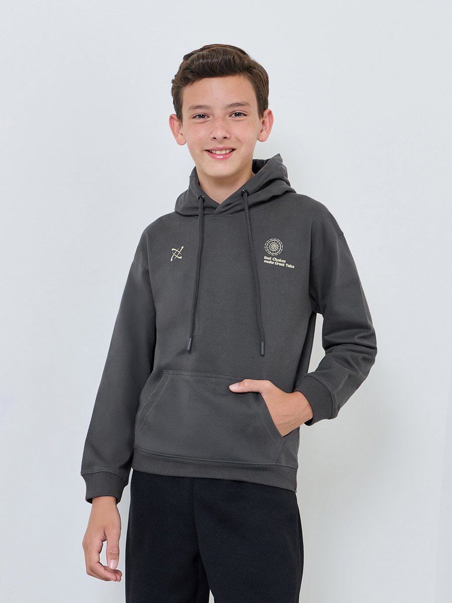 Teen Boys Graphic Print Oversized Hoodie