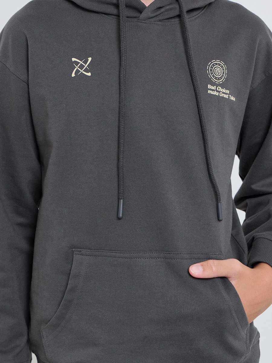 Teen Boys Graphic Print Oversized Hoodie