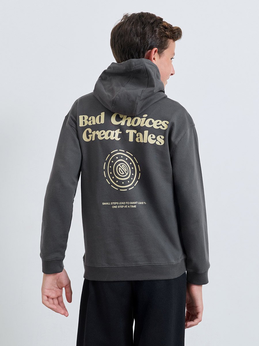 Teen Boys Graphic Print Oversized Hoodie