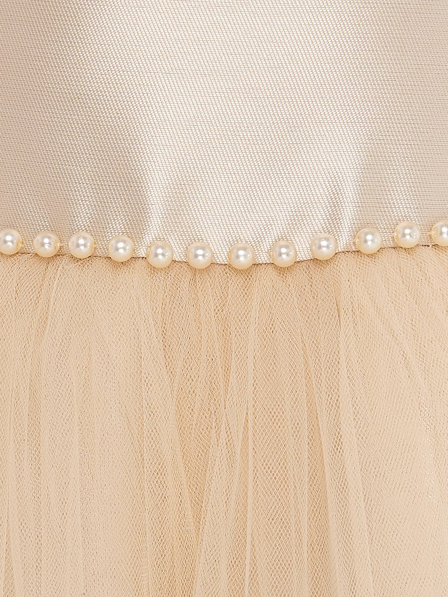 Girls Mesh Insert Layered Festive Ramadan Dress