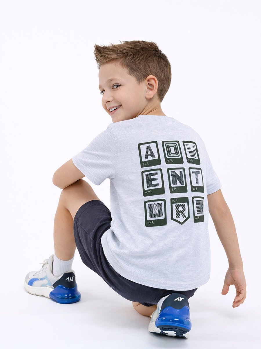 Boys Graphic Print T-Shirt and Shorts Set