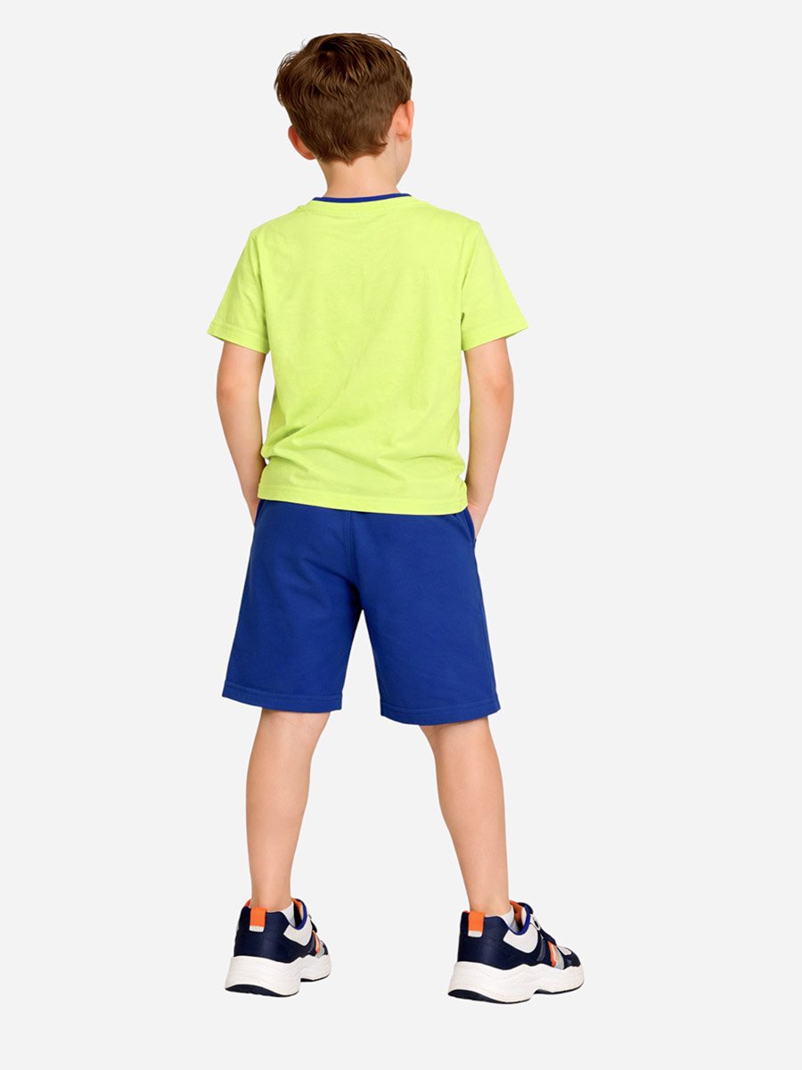 Boys Round Graphic T-Shirt and Shorts Set