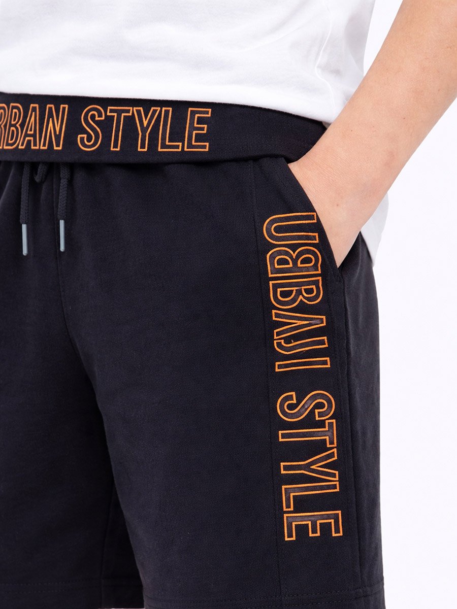 Boys Slogan Print T-Shirt and Shorts Set
