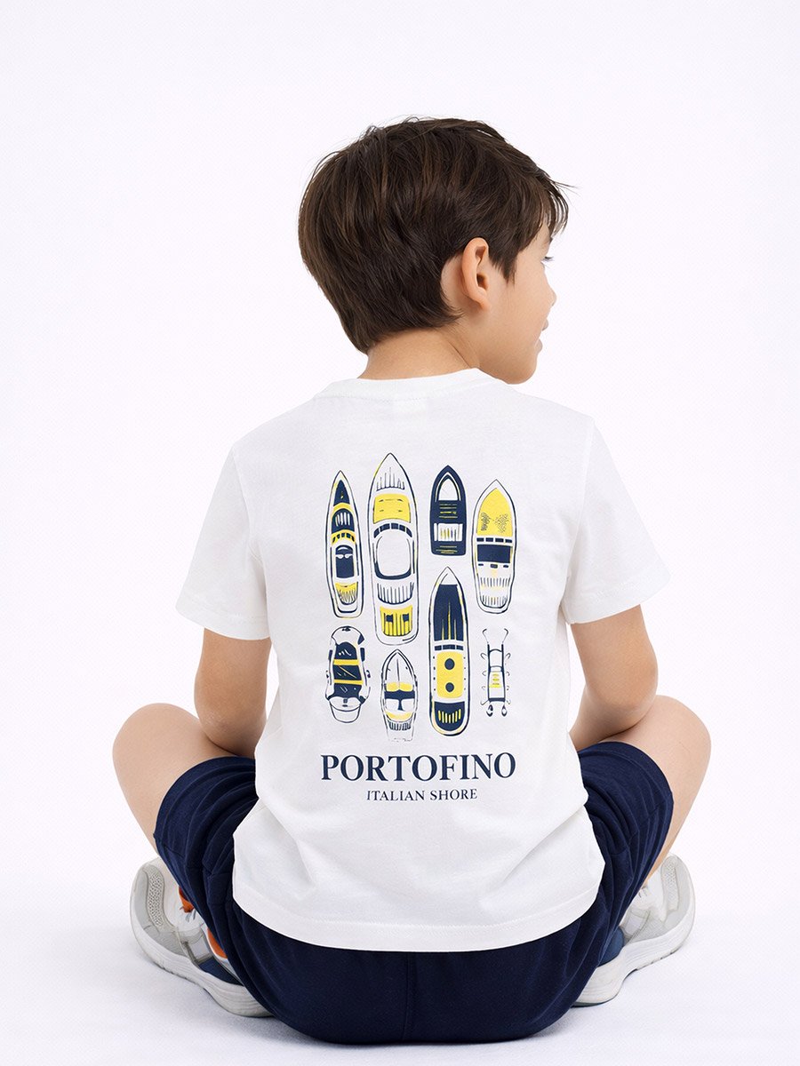 Boys Surfboard Print T-Shirt and Shorts Set