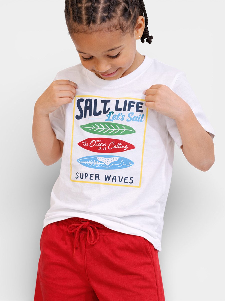 Boys Surf Life Printed T-Shirt and Shorts Set