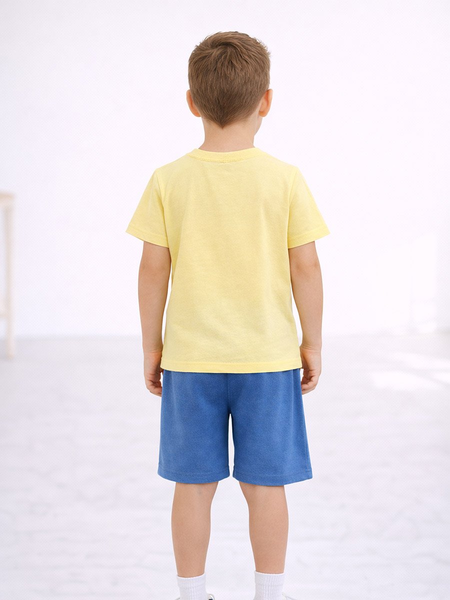 Boys Cotton Graphic T-Shirt and Shorts Set