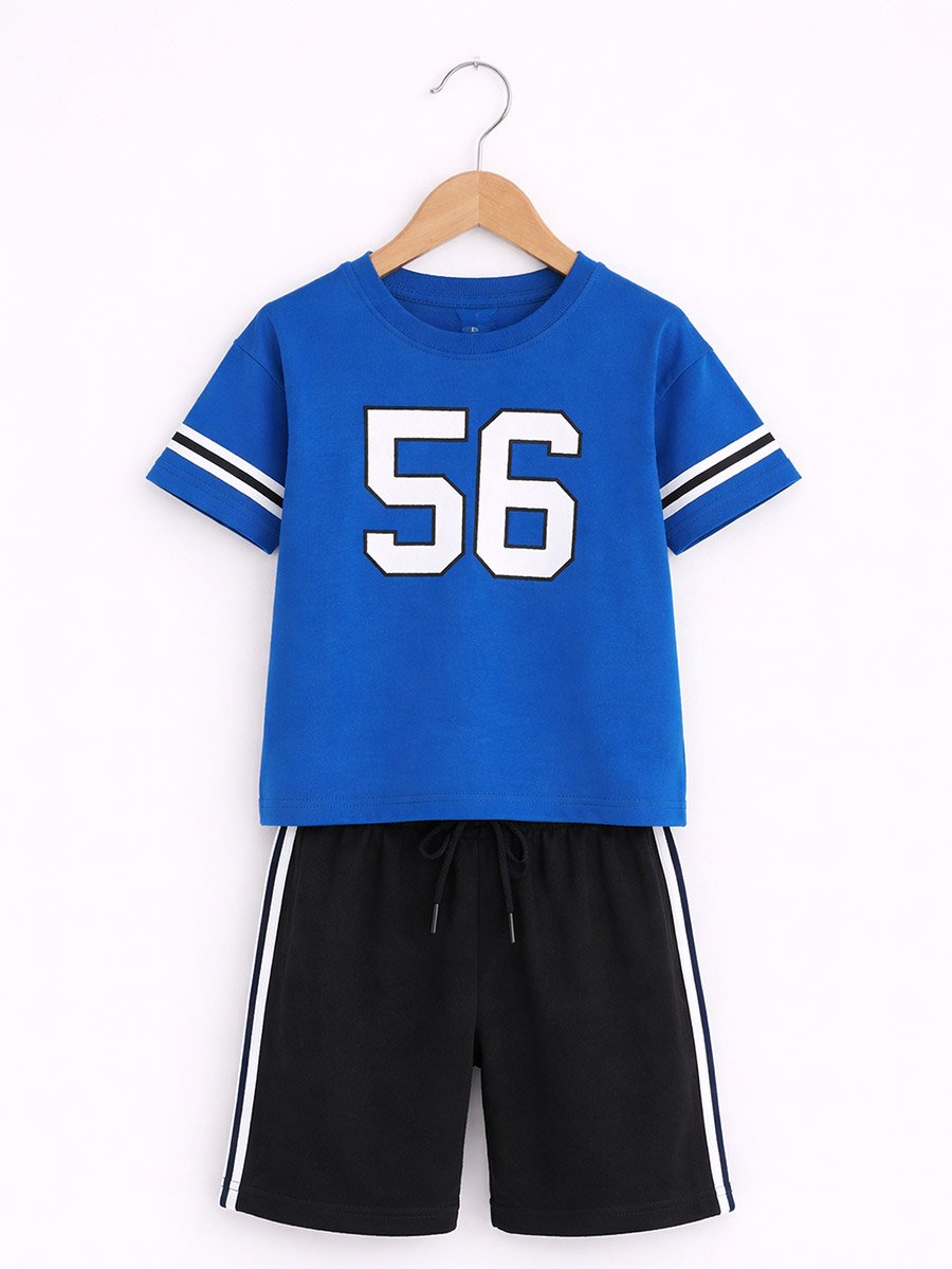 Boys California 56 Jersey Print T-Shirt and Shorts Set
