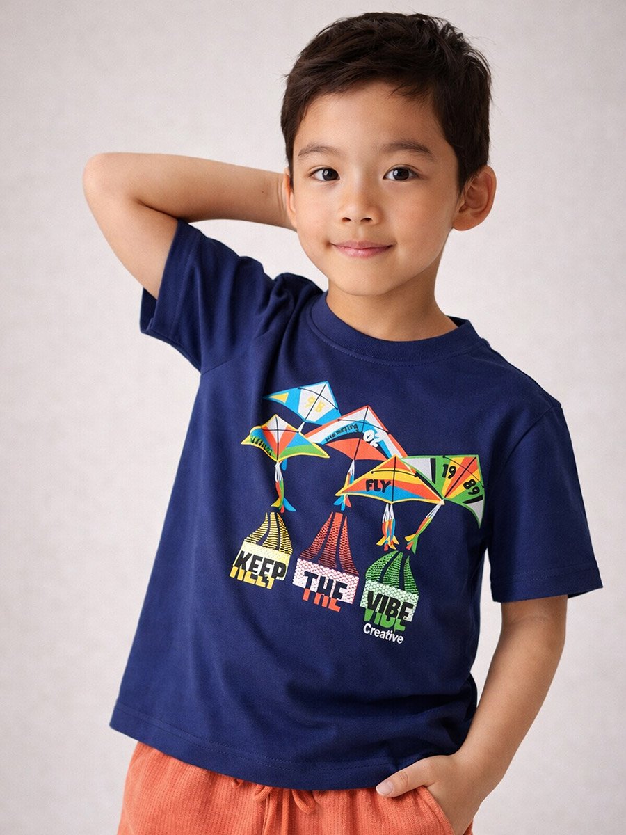 Boys Cotton Graphic T-Shirt and Shorts Set