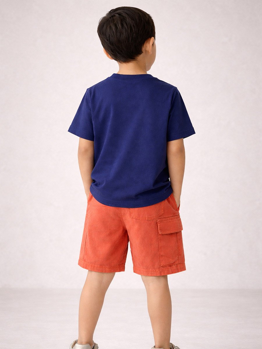 Boys Cotton Graphic T-Shirt and Shorts Set