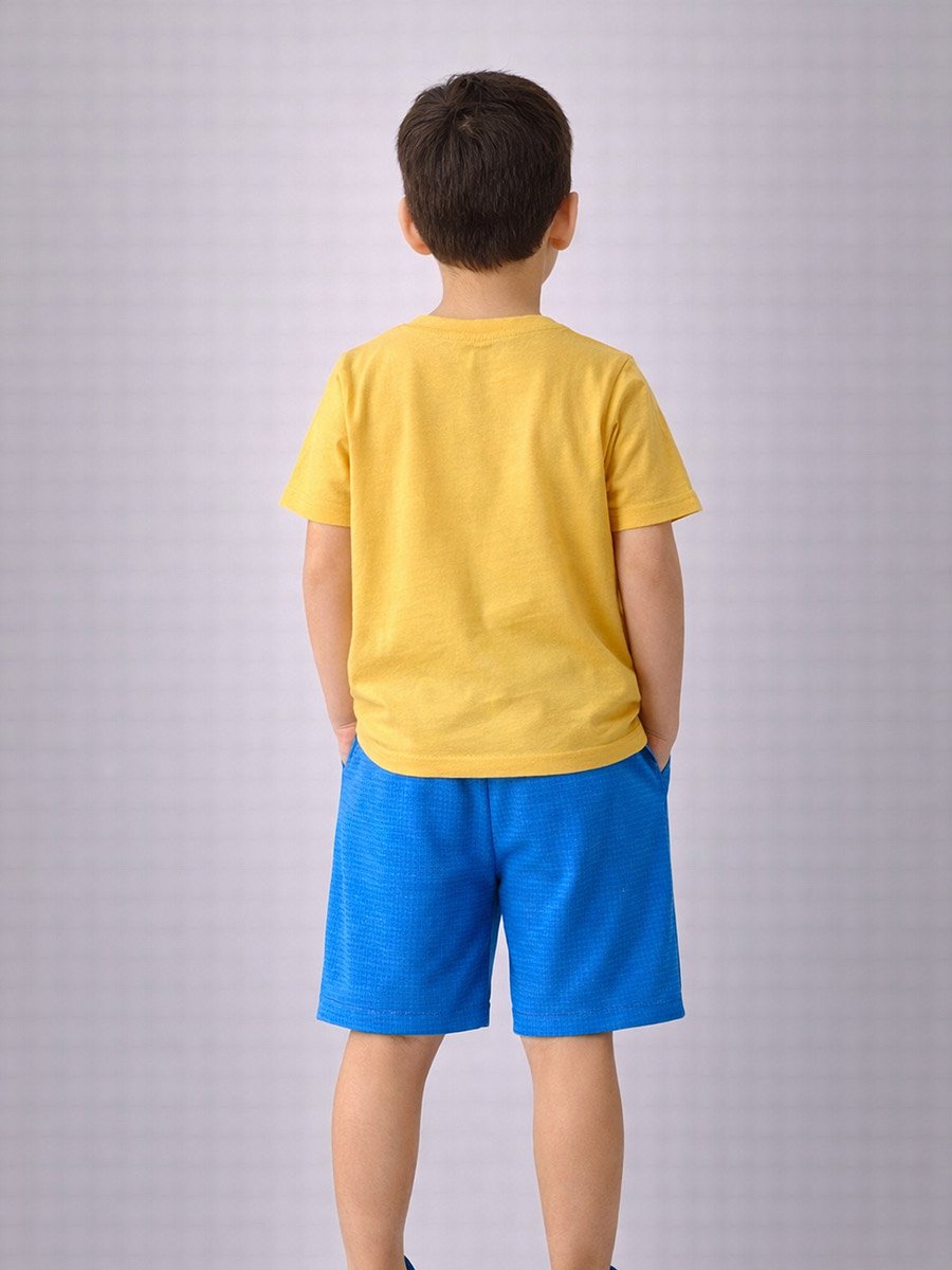 Boys Cotton Graphic T-Shirt and Shorts Set
