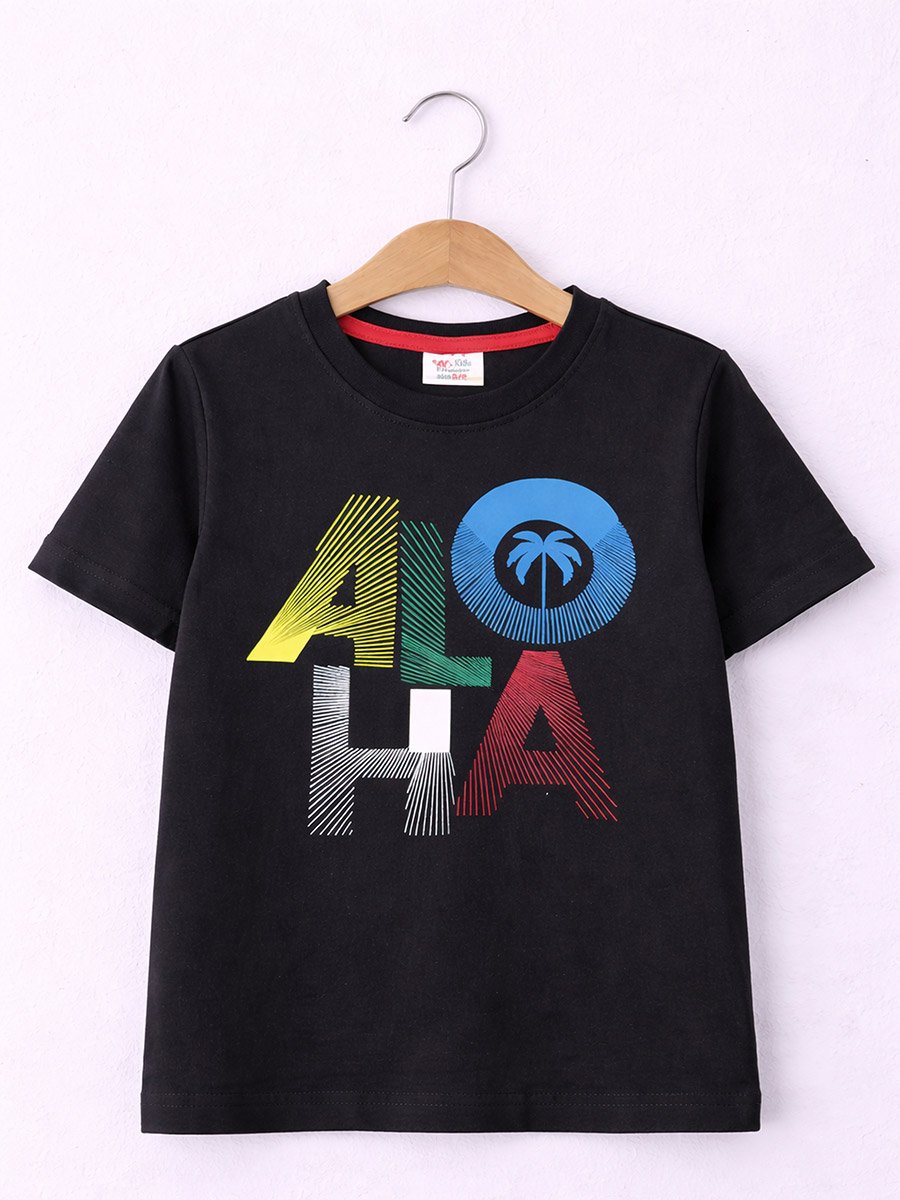 Boys Cotton Graphic T-Shirt and Shorts Set