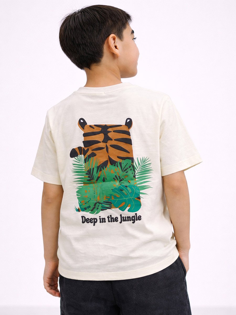 Boys Tiger Graphic T-Shirt and Shorts Set