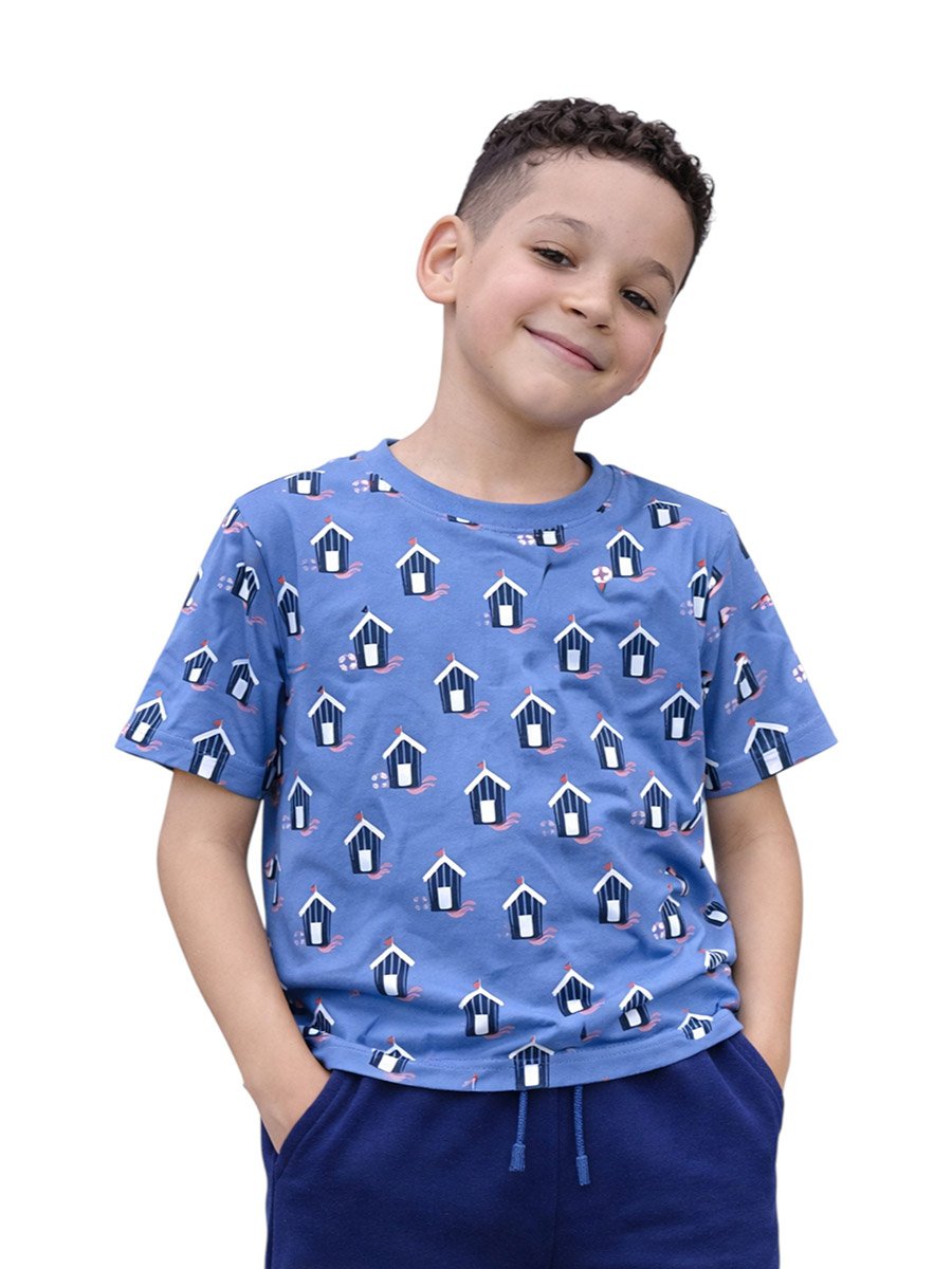 Boys Cotton Printed T-Shirt and Joggers Set