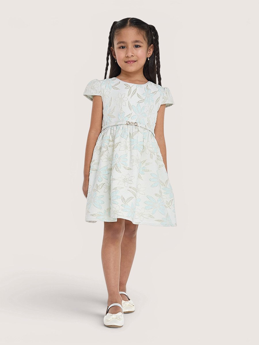 Girls Jacquard Festive Dress