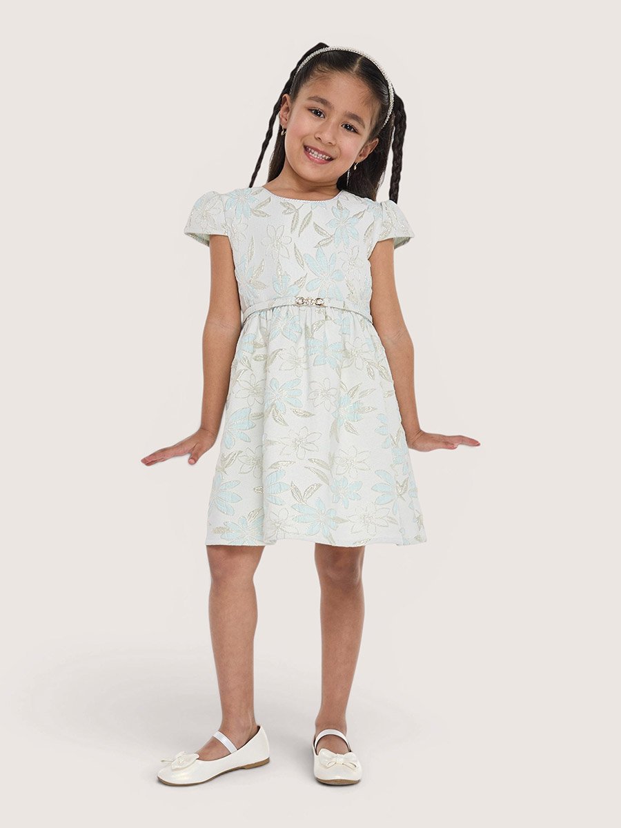 Girls Jacquard Festive Dress