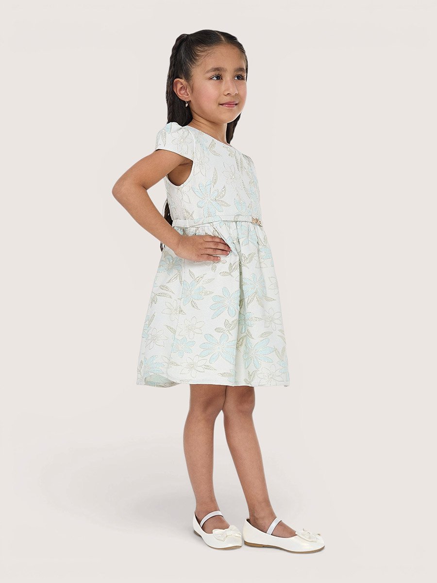 Girls Jacquard Festive Dress