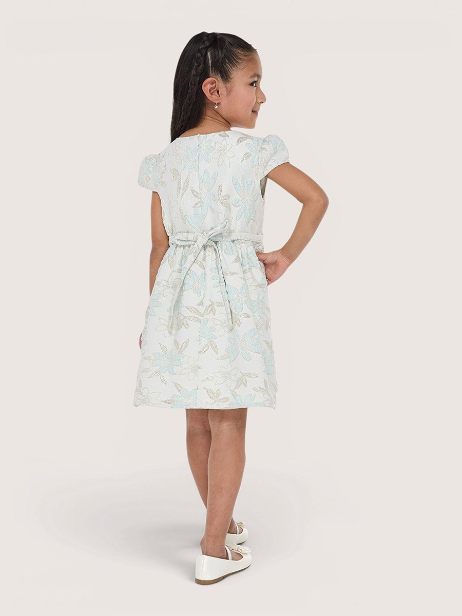 Girls Jacquard Festive Dress