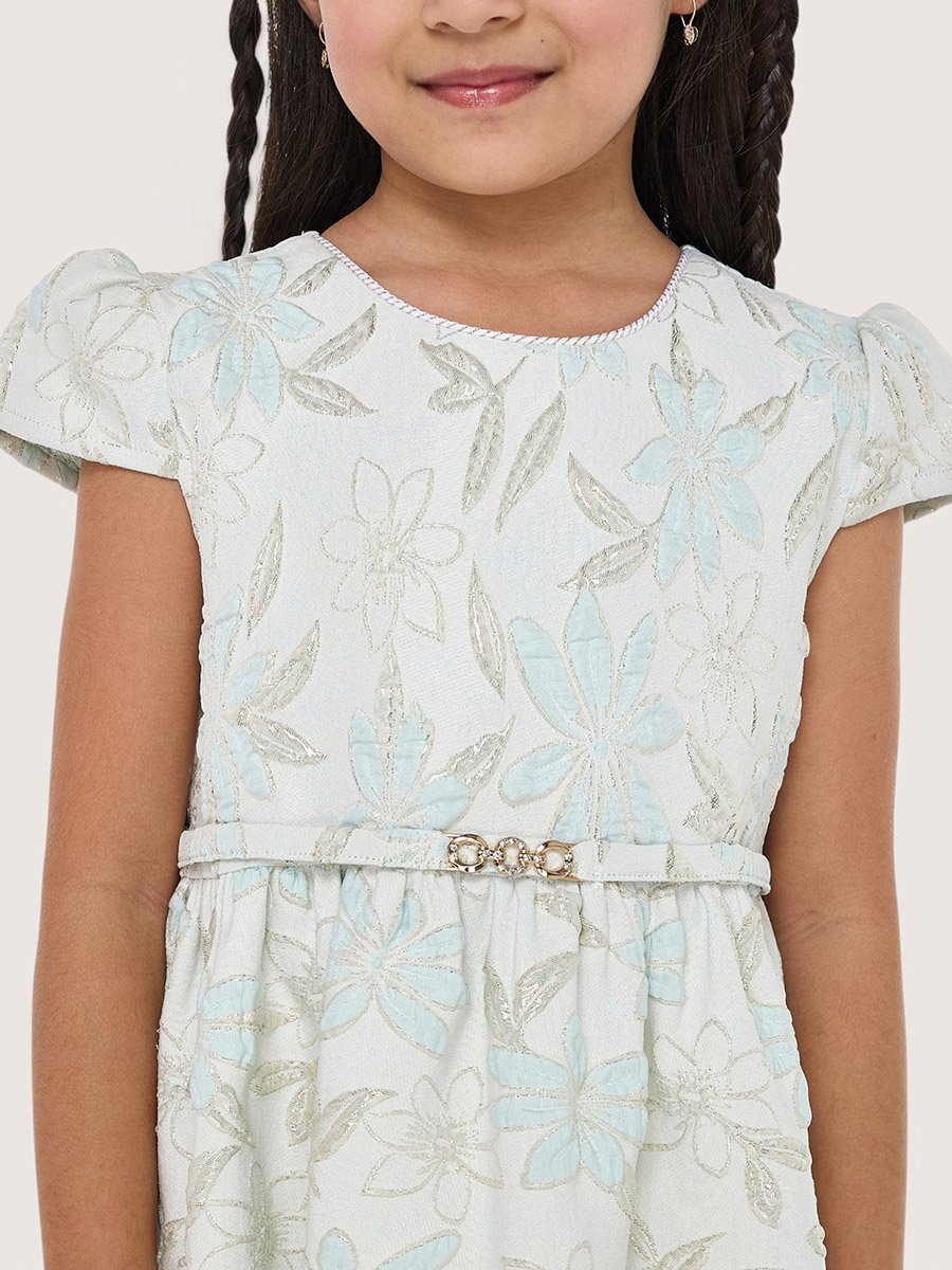Girls Jacquard Festive Dress