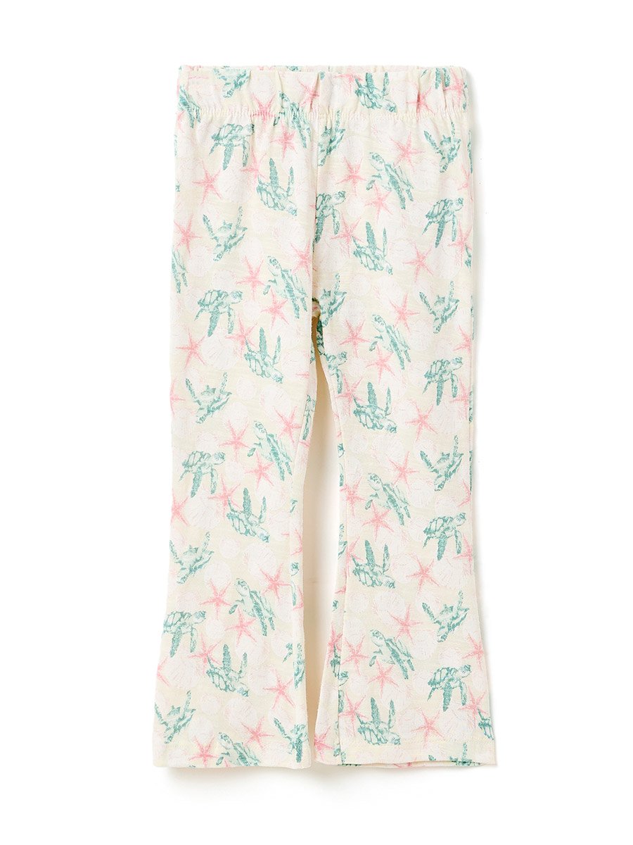 Girls Printed Ruffle Sleeve T-Shirt and Flared Leggings Set
