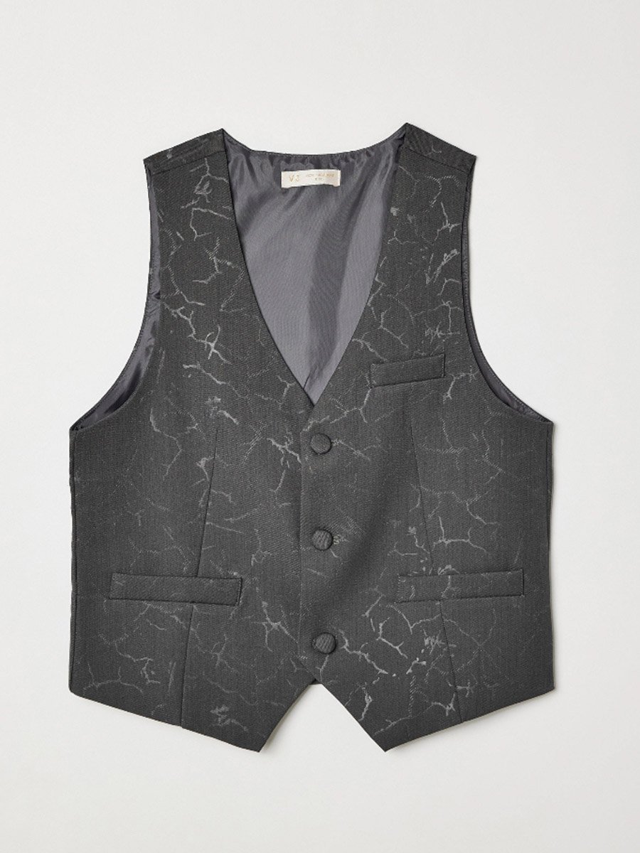 Boys 4-Piece Waistcoat, Shirt, Trousers and Bow Tie Set