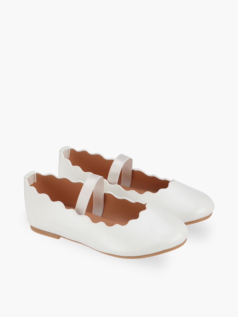 Girls Elastic Strap Ballerina Shoes