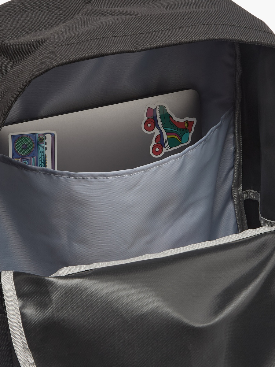 Logo Print Backpack with Adjustable Straps