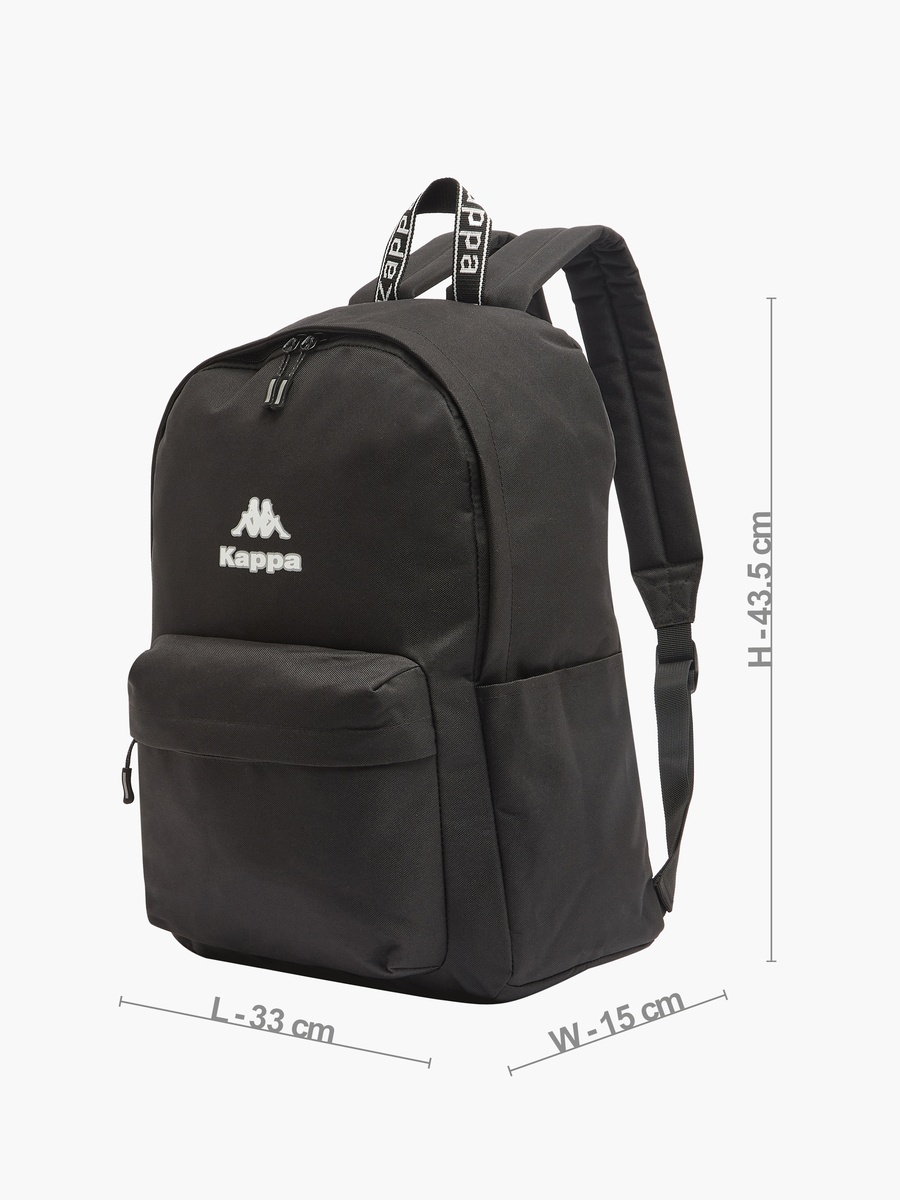 Logo Print Backpack with Adjustable Straps