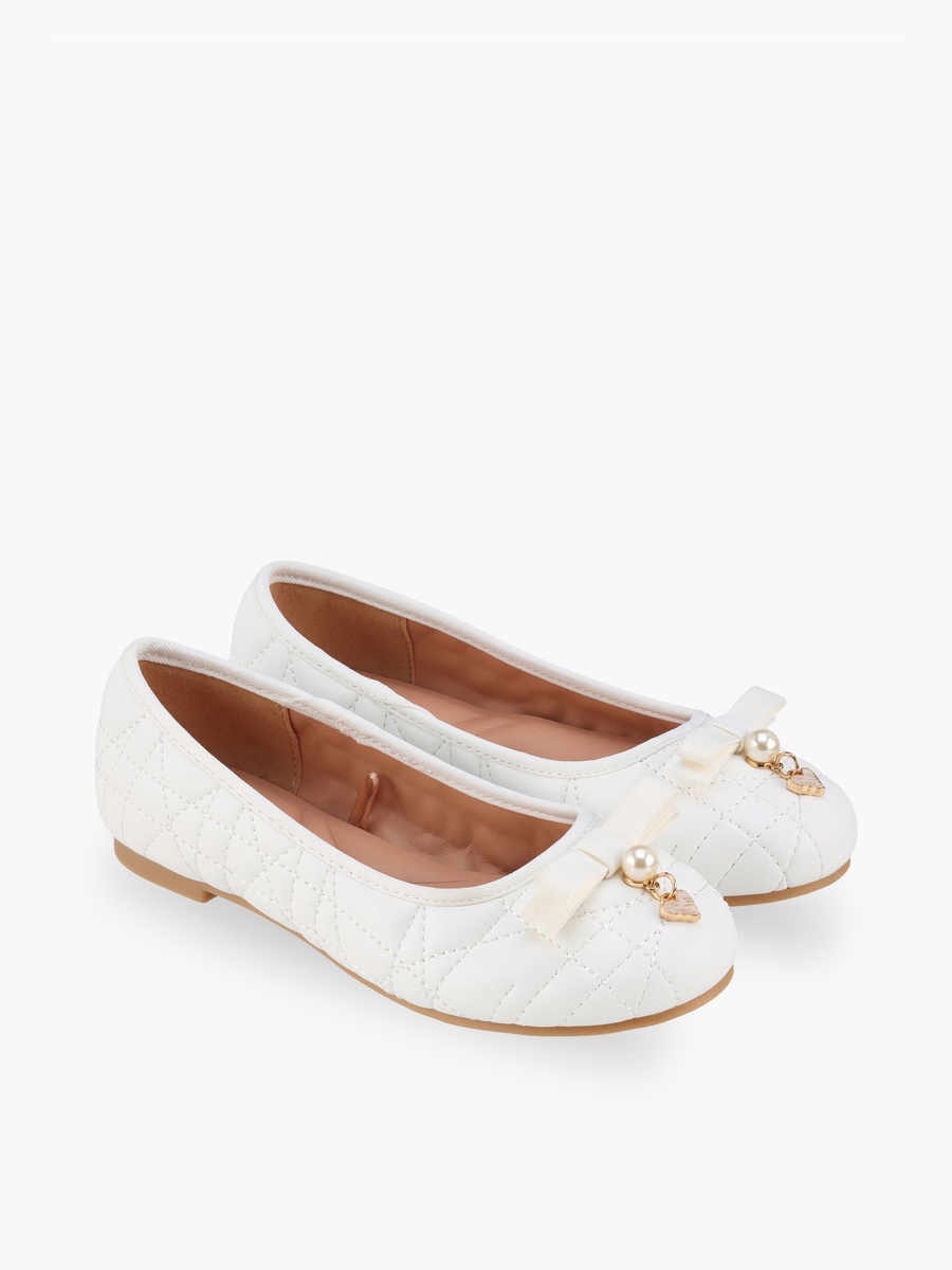 Girls Quilted Ballerina Shoes