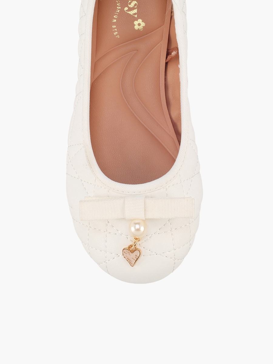 Girls Quilted Ballerina Shoes