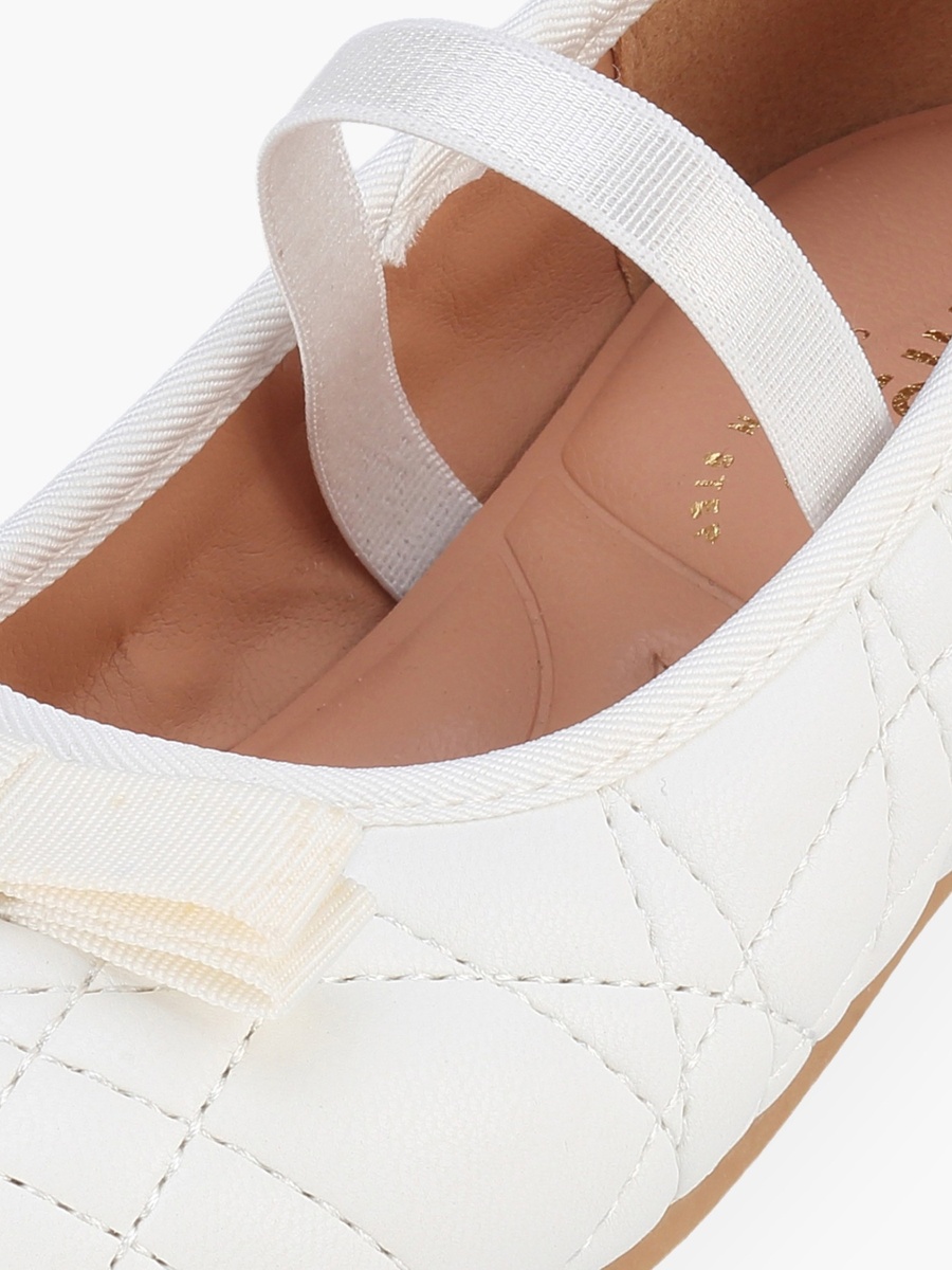 Girls Bow Embellished Ballerina Shoes