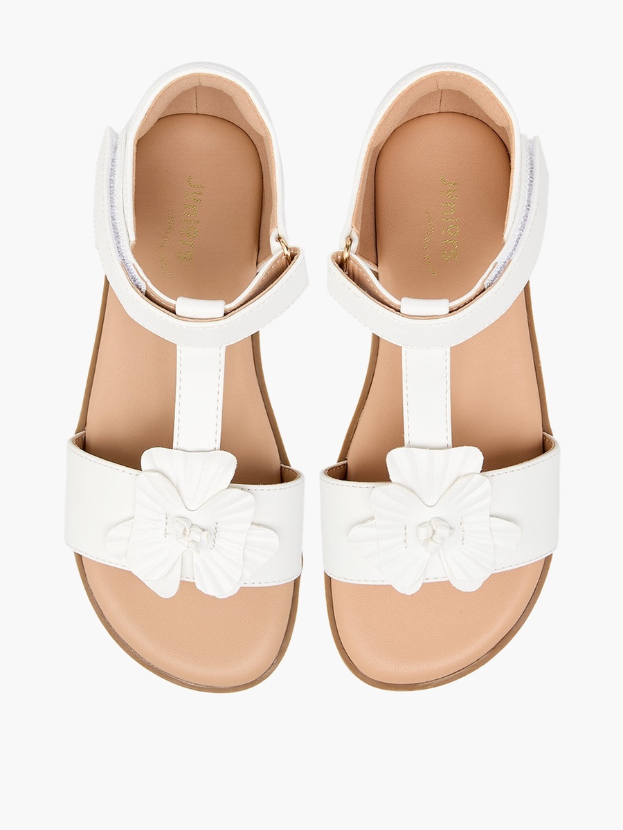 Girls Floral Accent Sandals