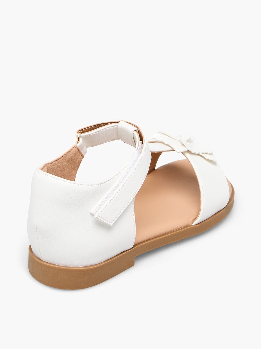 Girls Floral Accent Sandals