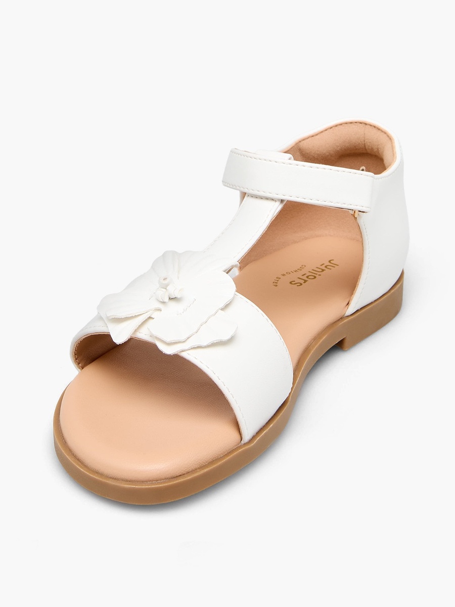 Girls Floral Accent Sandals