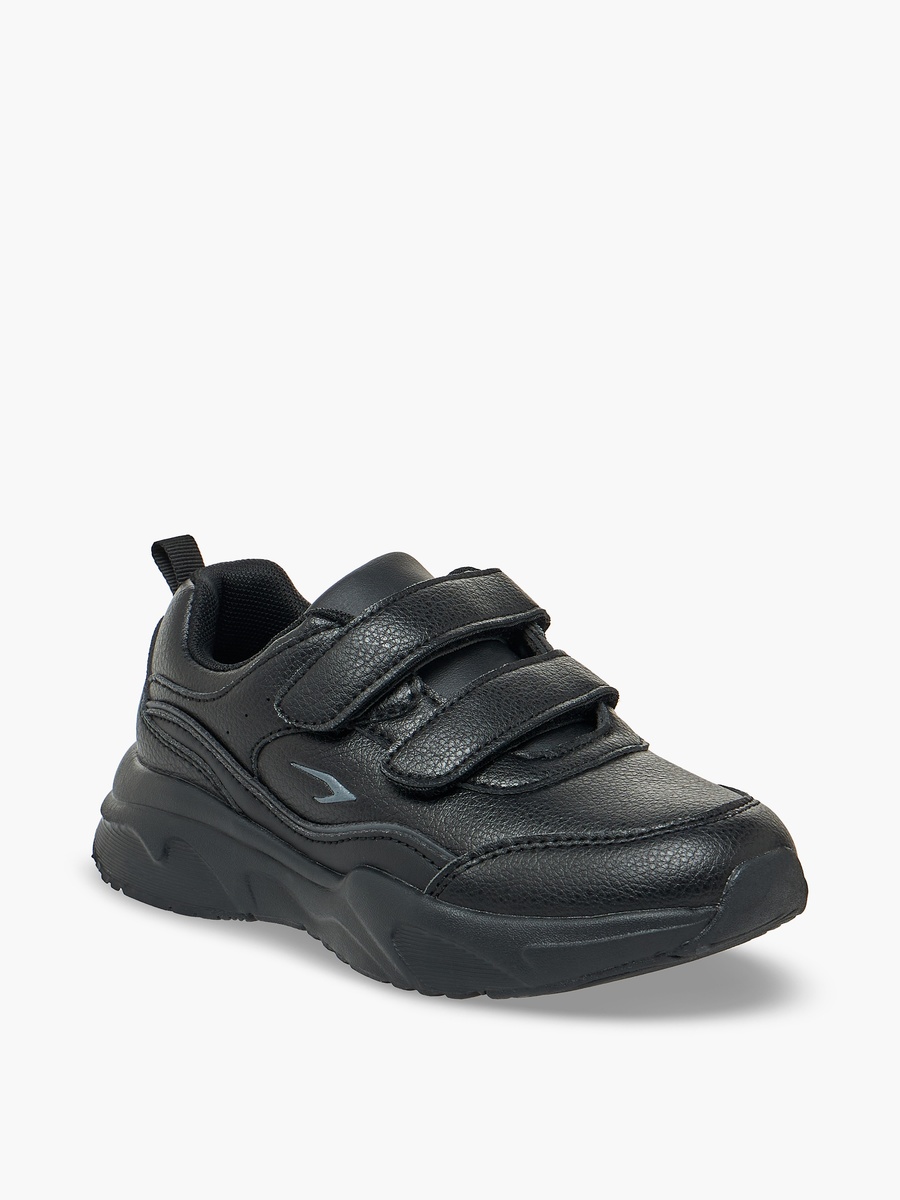 Unisex Panelled Hook and Loop School Shoes
