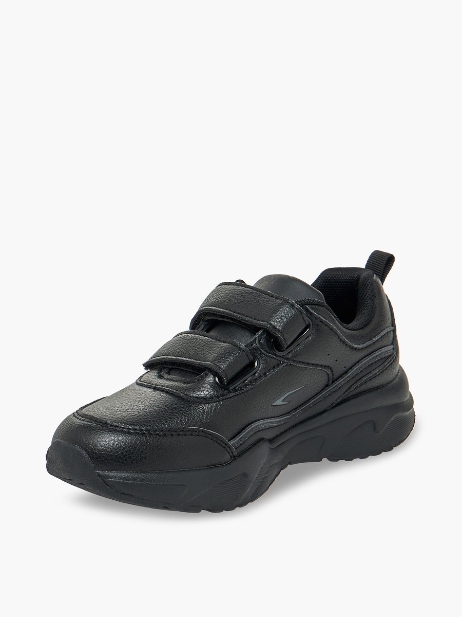 Unisex Panelled Hook and Loop School Shoes