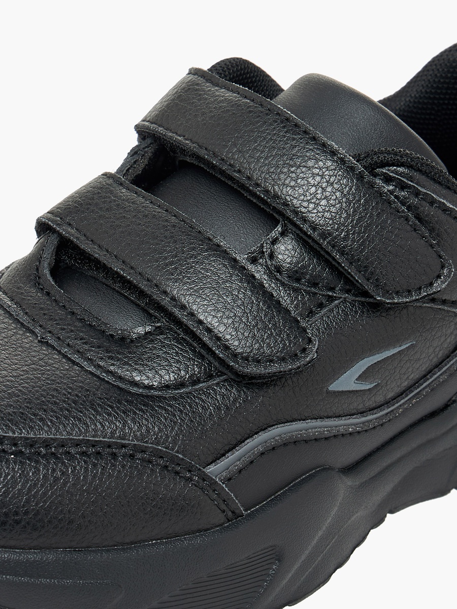 Unisex Panelled Hook and Loop School Shoes