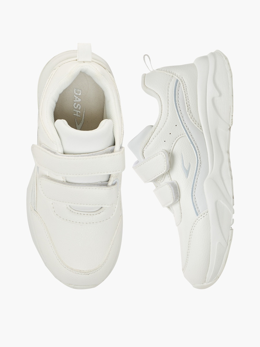Unisex Panelled Hook and Loop School Shoes