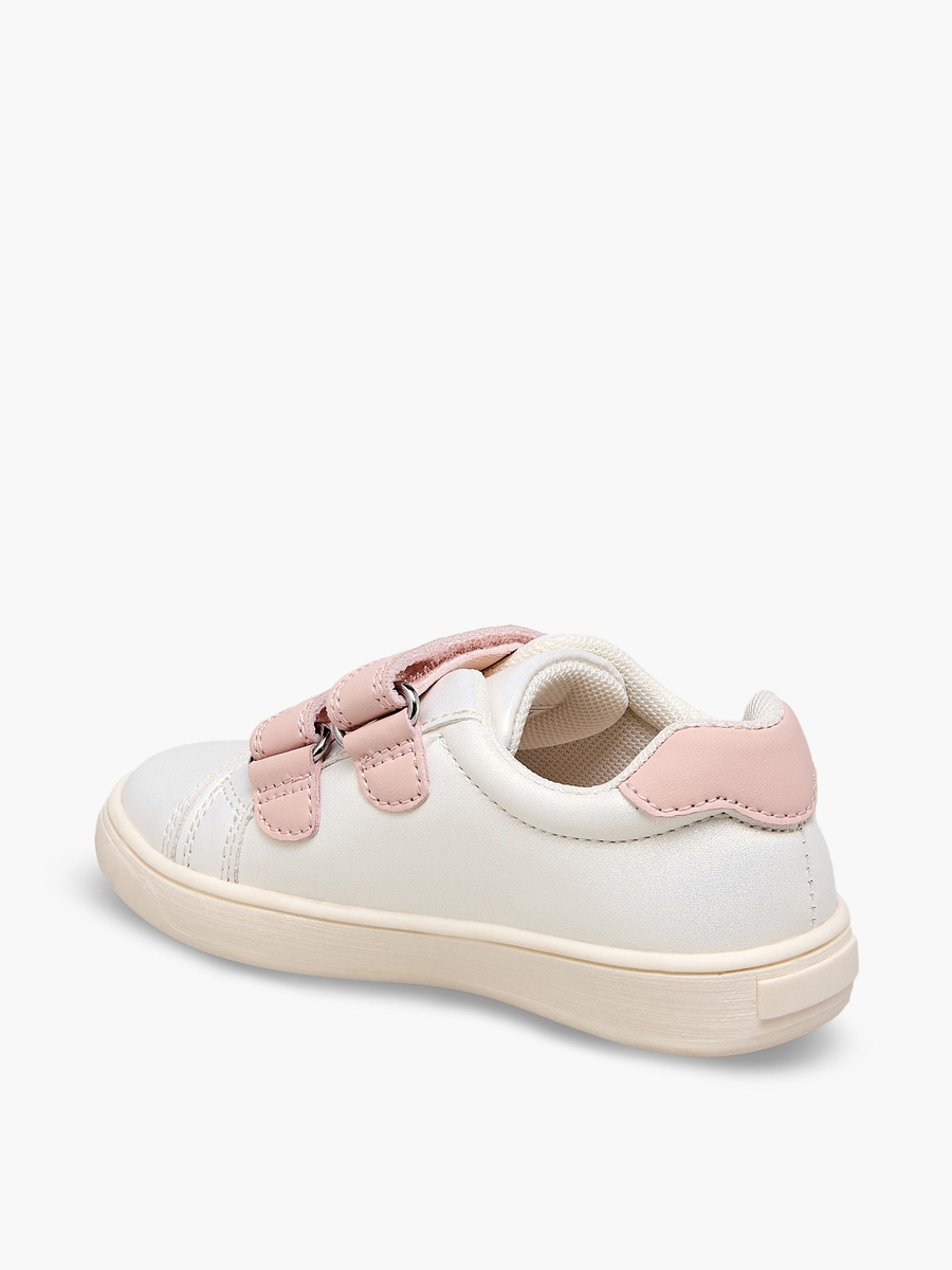 Girls Glitter Detail Hook and Loop Ankle Sneakers