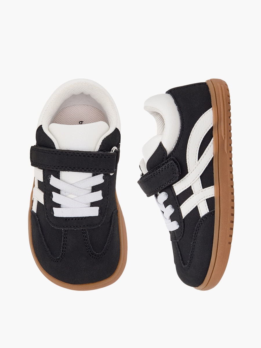 Boys Panelled Hook and Loop Ankle Sneakers