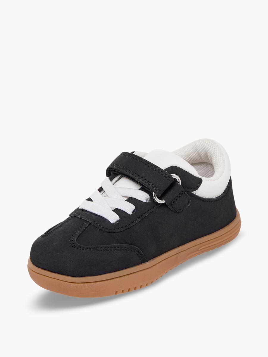 Boys Panelled Hook and Loop Ankle Sneakers